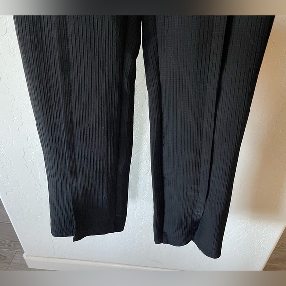 Zara|Black Stretch waist, straight leg trousers with side slits•••Trendy & cute - Picture 5 of 14